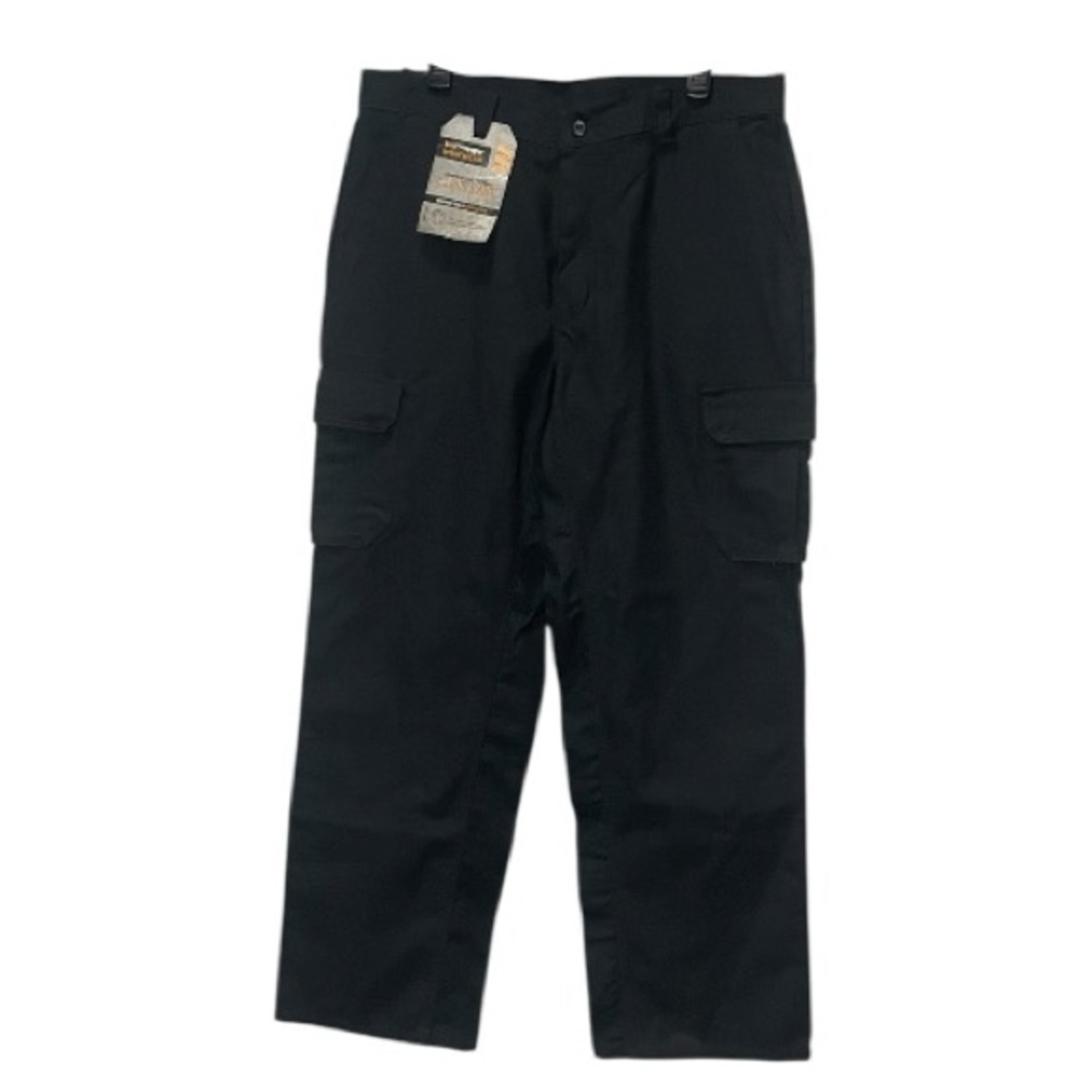 NEW Men's Wrangler Workwear Pants 36x32 Black Cargo Relaxed Fit